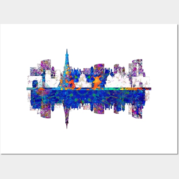 Paris France, City Skyline Wall Art by crunchysqueak